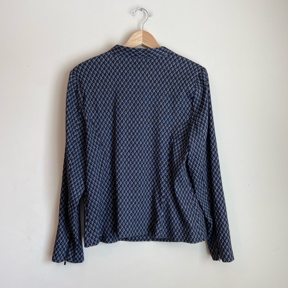 NYDJ Navy Patterned Open-Front Blazer - Picture 6 of 6